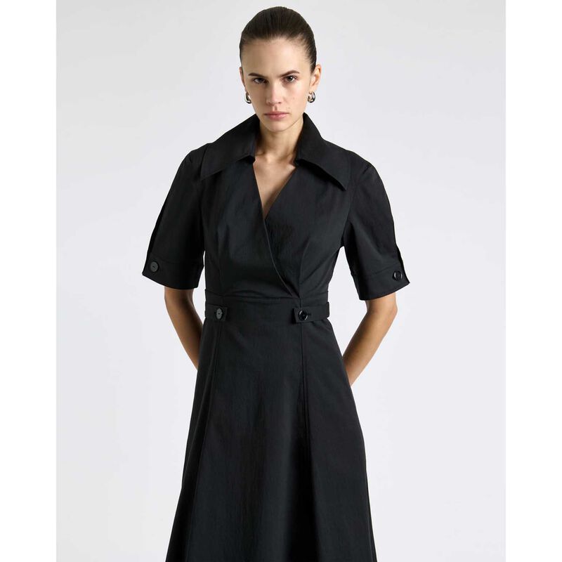 Cue Good Earth Cotton Button Detail Midi Dress image number 3